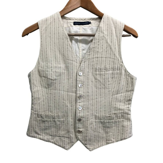 美品◆ラルフローレン ベスト シェルボタン ホワイト サイズ4 RALPH LAUREN 【AFB29】