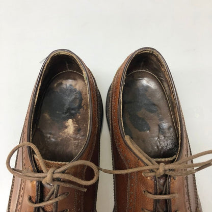 フローシャイム レザーシューズ ウイングチップ グレインレザー ブラウン メンズ サイズUS8.5C FLORSHEIM 約26.5cm【AFC6】