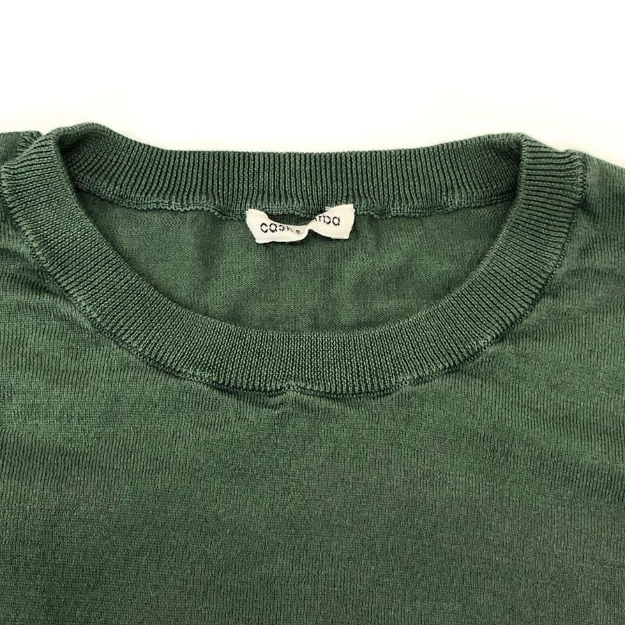 中古◆キャッシュ＆バルバ コットンニット メンズ グリーン サイズ3 cash＆barba 【AFB5】