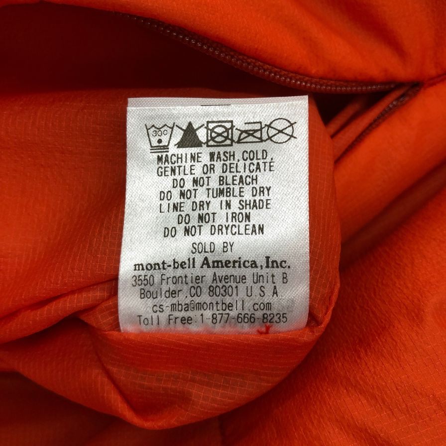 美品◆モンベル サーマラップ パーカ リバーシブル アウター 1101641 サイズXL メンズ オレンジ系 mont-bell 【AFB14】