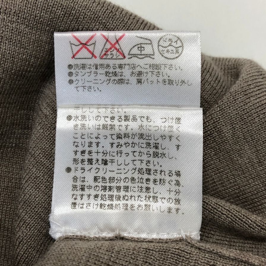 極美品◆フォクシー ニット トップス 袖刺繍 ウール100% 27324 レディース サイス38 ブラウン FOXEY 【AFB37】