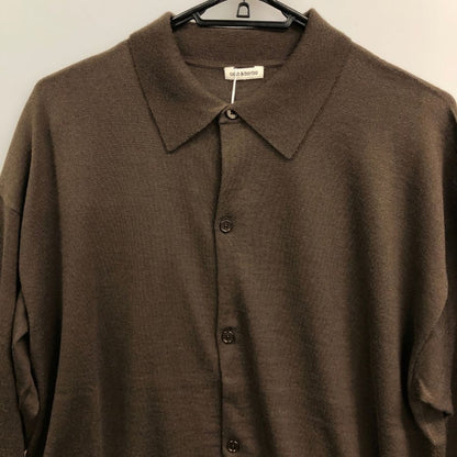新品同様◆キャッシュ＆バルバ カシミヤ 150  ポロカラー ニット IMWSW003 ブラウン サイズ2 Cash & Barba 【AFB4】