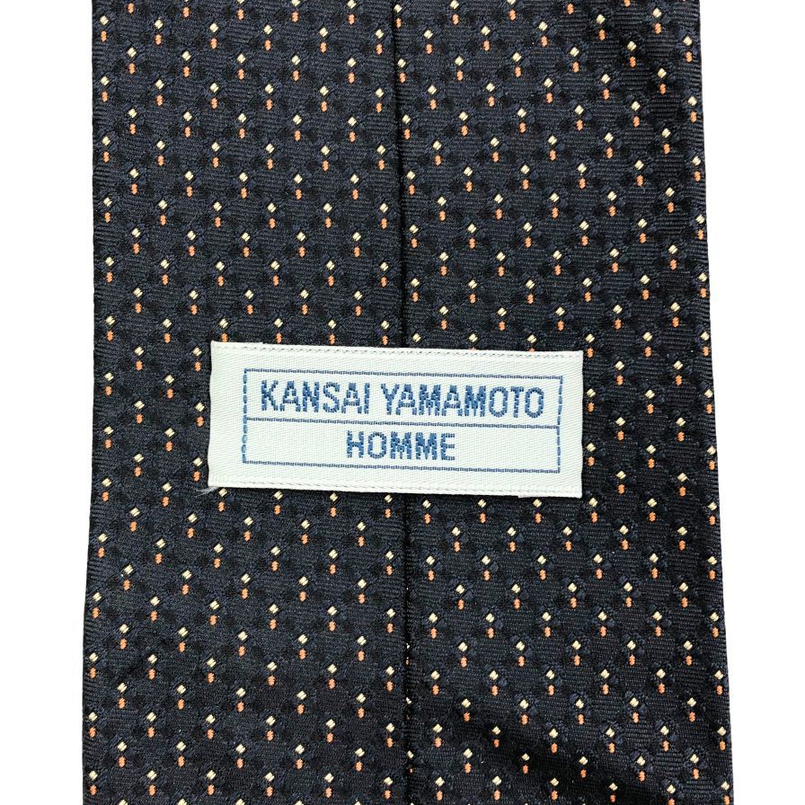 カンサイ ヤマモト オム ネクタイ ジャガード 総柄 シルク ダービータイ グレー KANSAI YAMAMOTO HOMME【AFI20】