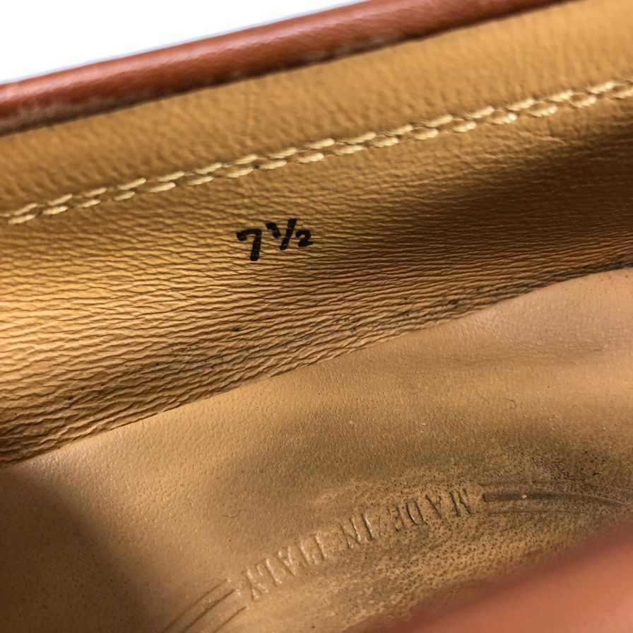 トッズ ローファー ドライビング カーフ ブラウン サイズ7.5 TODS 約26.5cm【AFC53】