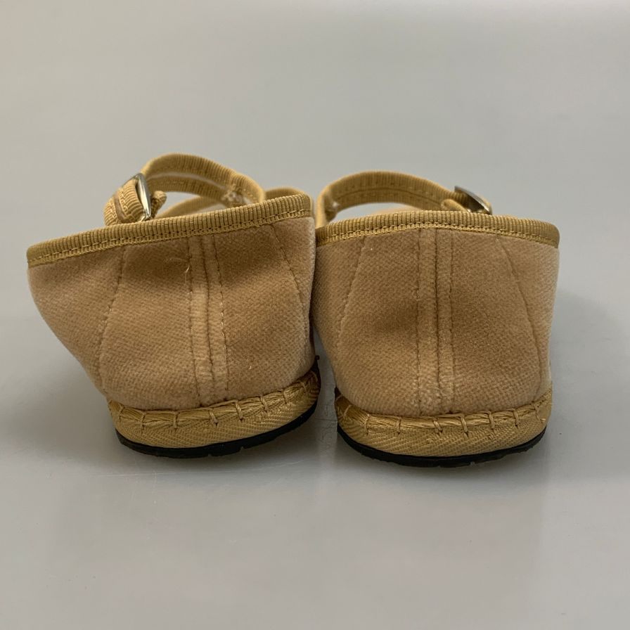 ドロゲリア クリベリーニ バレーシューズ ベルベット イタリア製 レディース 36 ベージュ Drogheria Crivelini 約23.0cm【AFF13】