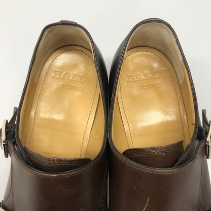 バリー ダブルモンクシューズ SCARDINO グッドイヤー製法 ダークブラウン メンズ サイズUS7 BALLY 約25.0cm【AFC36】