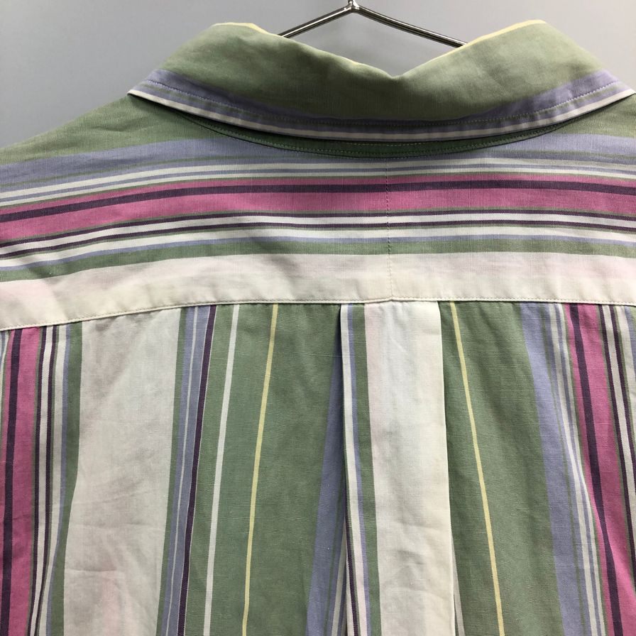 中古◆ラルフローレン ボタンダウンシャツ 90S オールド ストライプ メンズ サイズXXL Ralph Lauren 【AFB40】