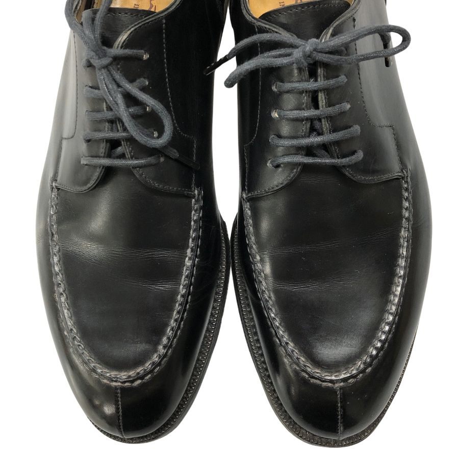 サントーニ レザーシューズ 51071 Uチップ メンズ サイズ6.5 ブラック Santoni 約26.5cm【AFC44】