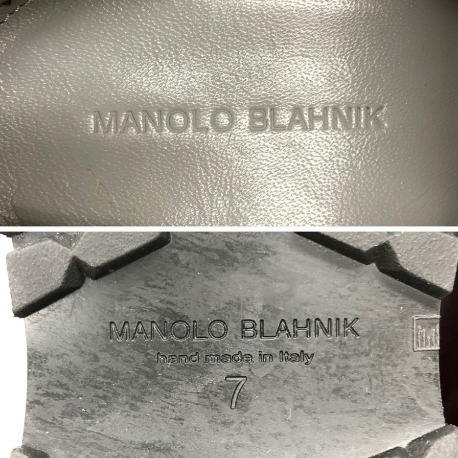 マノロブラニク レザーシューズ レザースニーカー バーガンディ メンズ サイズUK7 MANOLO BLAHNIK 約25.5cm【AFD15】