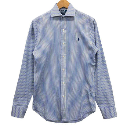 美品◆ポロ ラルフローレン 長袖シャツ 胸刺繍 ストライプ メンズ サイズ14 1/2 POLO RALPH LAUREN 【AFB17】