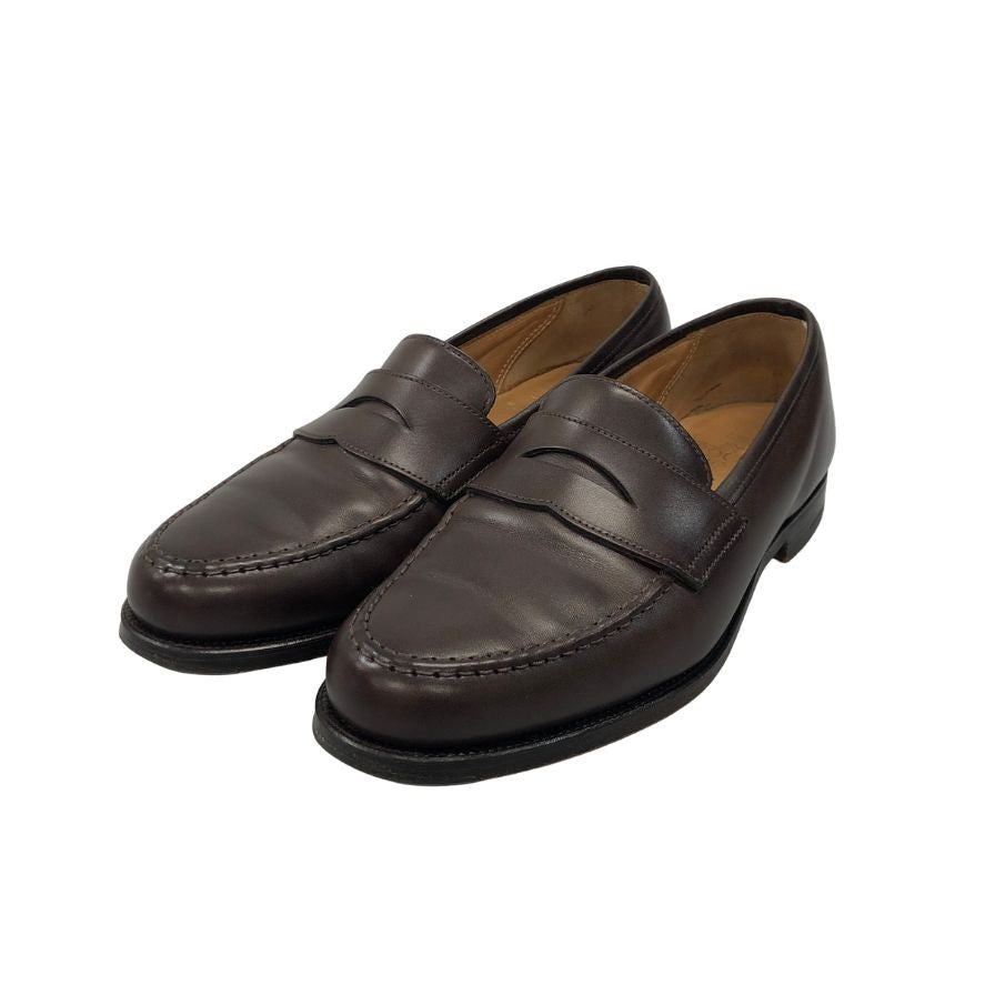 クロケット&ジョーンズ レザーシューズ タッセル ローファー キャベンディッシュ3 ブラウン サイズUK7E CROCKETT&JONES CAVENDISH3 ローファー 約25.5cm【LA】【中古】