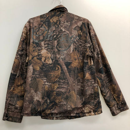 美品◆ステューシー リアルツリー柄 コーチジャケット ブラウン サイズM メンズ Stüssy Realtree 【AFB42】