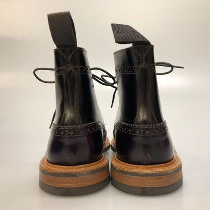 トリッカーズ ストウ ウィングチップ メンズ サイズ 7ハーフ パープル Tricker’ｓ ブーツ 約26.0cm【LA】【中古】