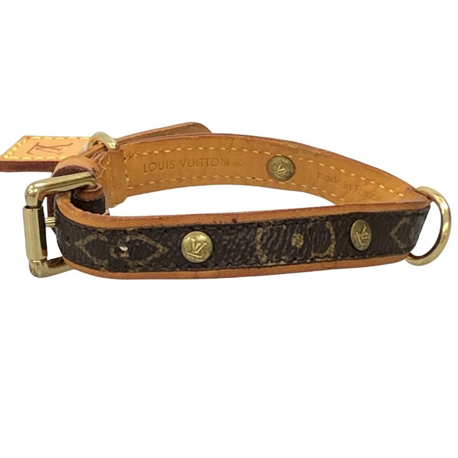 ルイヴィトン ペット用首輪 モノグラム TH1025 ブラウン    Louis Vuitton【AFI9】【中古】