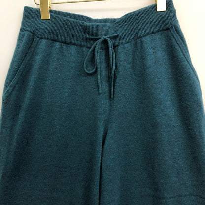 キャッシュ＆バルバ モンゴリアン カシミヤ ワイドパンツ OMCPT001 グリーン サイズ2 Cash & Barba 【AFB8】