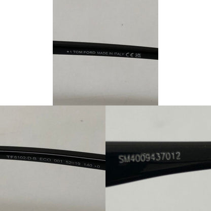トムフォード  メガネ サングラス   TF 6102-D-B ECO 001 52□19 ブラック TOM FORD【AFB56】