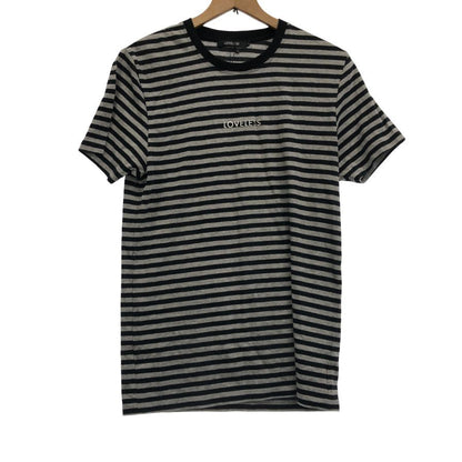 新品同様◆ラブレス Tシャツ ボーダー メンズ ブラック系 サイズS LOVELESS 【AFB36】
