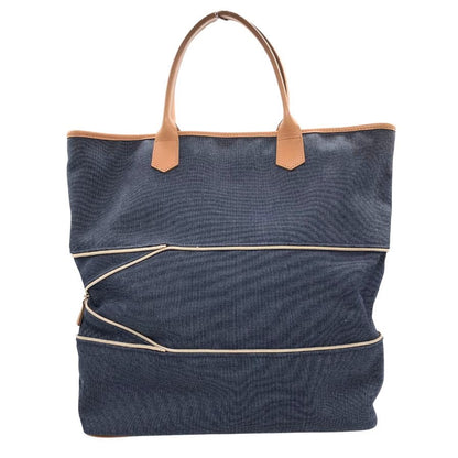 ロンシャン トートバッグ ジップ デニム キャンバス×レザー レディース LONGCHAMP【AFE8】