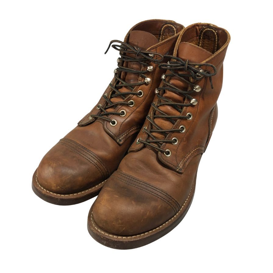 レッドウィング レザーブーツ クラシックモック 10ホール 8111 2010年 メンズ ライトブラウン サイズ9D REDWING 約27.0cm【AFD15-2】