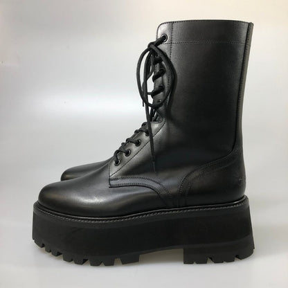 セリーヌ サイドジップ 厚底ブーツ  BE0292 メンズ サイズ43 ブラック CELINE 約28.0cm【AFC47】