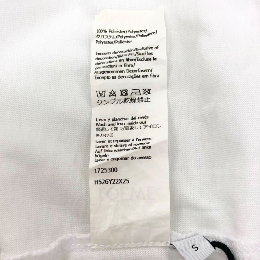 美品◆ロエベ Tシャツ アナグラム 22AW  フェイクポケット メンズ サイズS ホワイト  LOEWE 【AFB16】