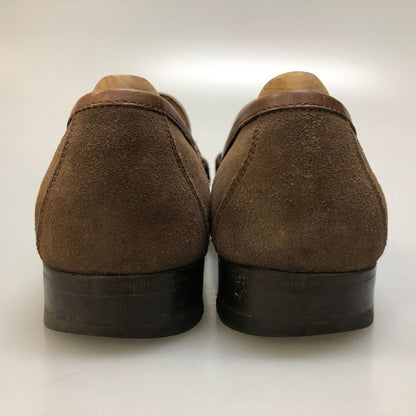 エンツォボナフェ ビットローファー スエード メンズ ブラウン サイズ6 Enzo Bonafe スエードシューズ 約24.5cm【LA】【中古】