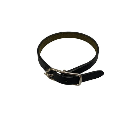 エルメス ブレスレット アピ1 レザー ブラック シルバー金具 □E刻印 レディース HERMES【AFI9】【中古】