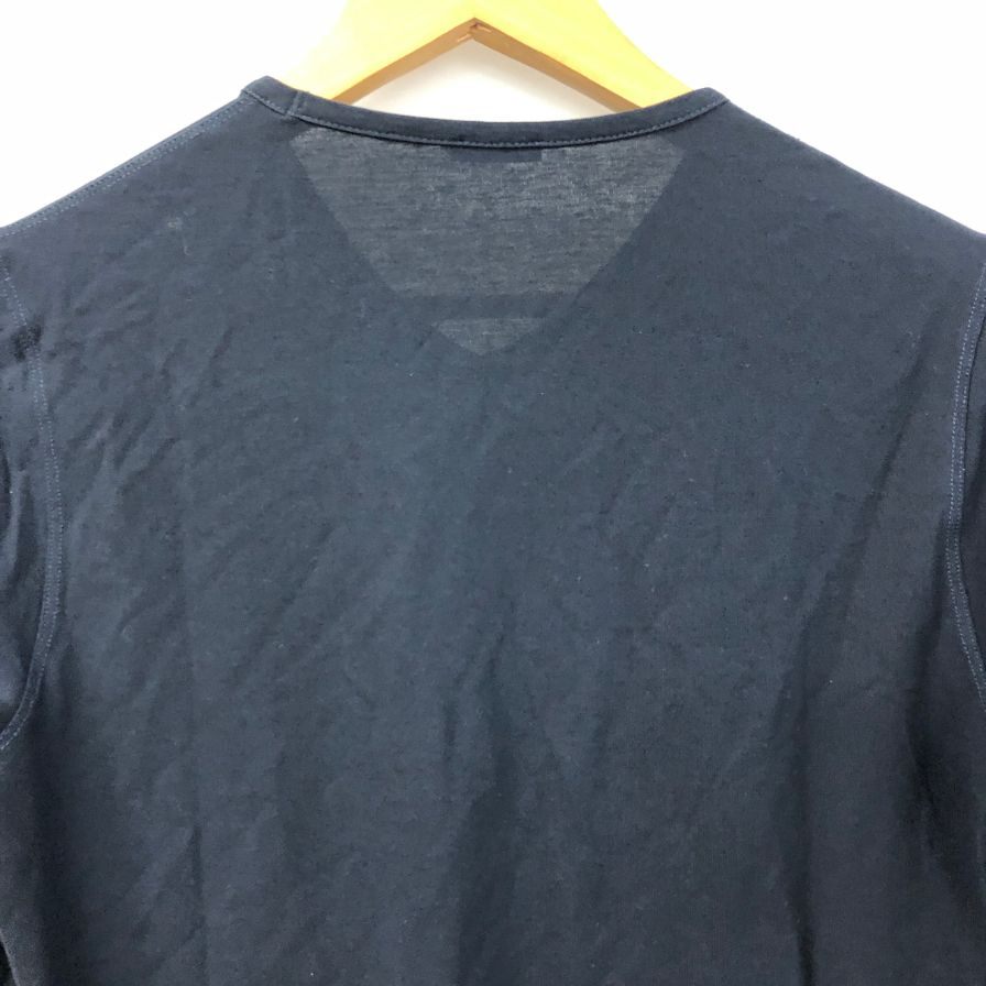 中古◆ザノーネ アイスコットン Vネック Tシャツ メンズ サイズ 44 ネイビー ZANONE 【AFB38】