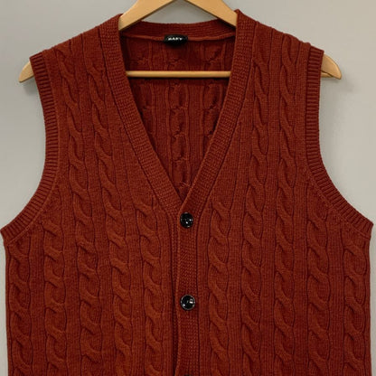中古◆バフィ×ビームス F 別注 ケーブル ニットベスト メンズ サイズ50 ブラウン BAFY × BEAMS F 【AFB12】