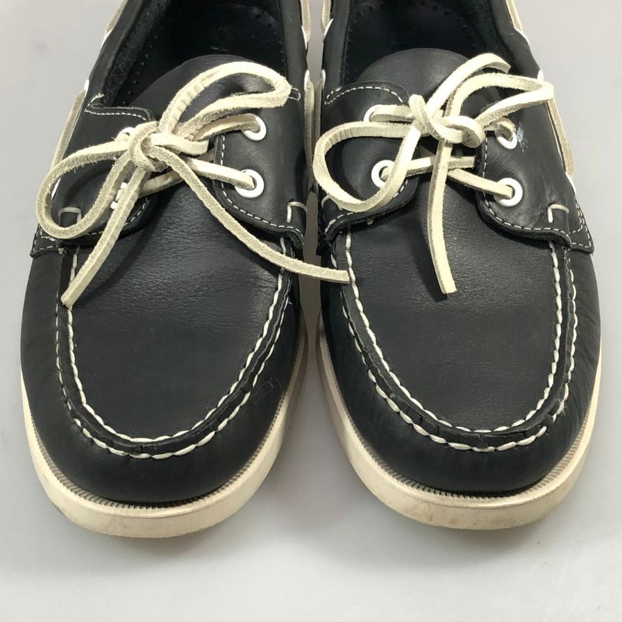 セバゴ レザーシューズ デッキシューズ モカシン メンズ ネイビー  サイズUK6.5 SEBAGO 約24.5cm【AFC31】