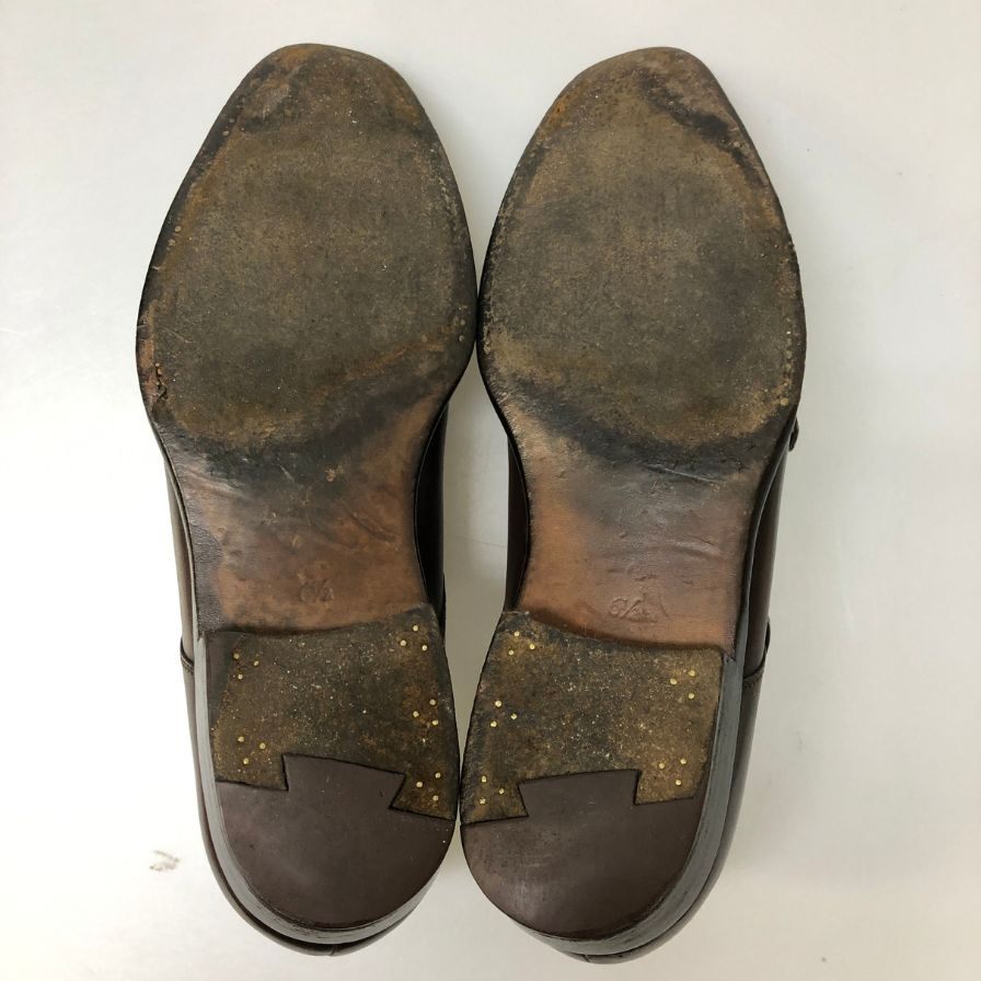 ビームス F Handcrafted Footwear レザーシューズ ダブルモンクストラップ メンズ サイズ6.5 ブラウン BEAMS F 約25.0cm【AFD2】