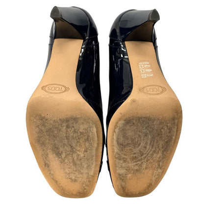 トッズ パンプス エナメル レザー ネイビー レディース サイズ36 TOD`S 約23.0cm【AFC47】