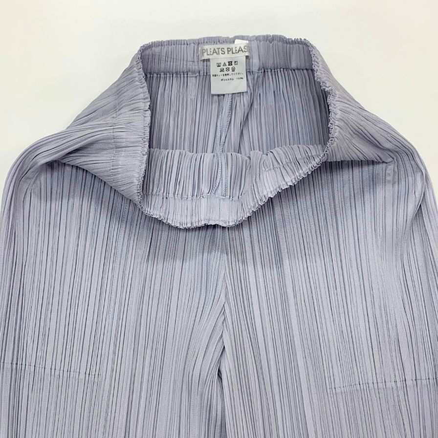 プリーツプリーズ イッセイミヤケ プリーツパンツ PP71JF225 サイズ2 レディース グレー 日本製 PLEATS PLEASE ISSEY MIYAKE MADE IN JAPAN 【AFB35】