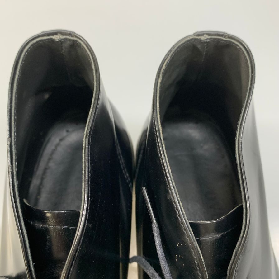 ウォークオーバー レザーシューズ チャッカブーツ JA62708 カーフ ブラック サイズ7.5 WALK OVER 約25.5cm【AFC47】