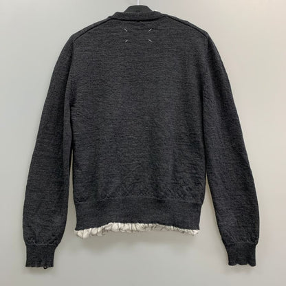 中古◆メゾン マルジェラ 22AW クルーネックニット ダメージ加工 グレー メンズ サイズM SI1HA0005 Maison Margiela 【AFB5】