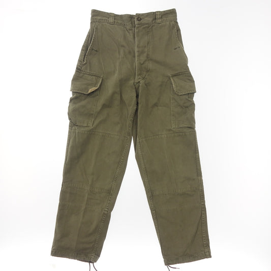 Used ◆ French Army Cargo Pants M64 60s or 70s Women's Olive Size 68c FRENCH ARMY VINTAGE [AFB4] 