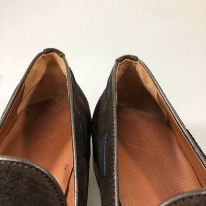 ハケットロンドン タッセルローファー スエード メンズ サイズUK6 ブラウン×ブラック HACKETT LONDON 約25.0cm【AFC48】