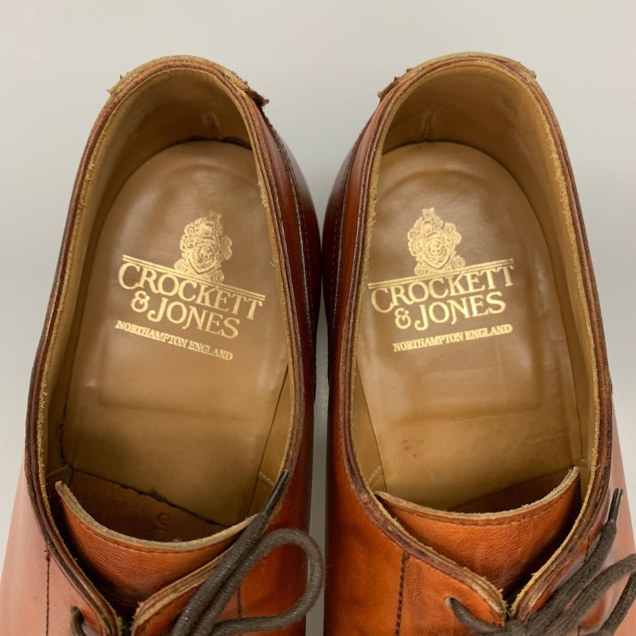 クロケット&ジョーンズ ニューポート カーフ ブラウン サイズ7.5E メンズ CROCKETT&JONES ビジネスシューズ 約26.5cm【LA】【中古】
