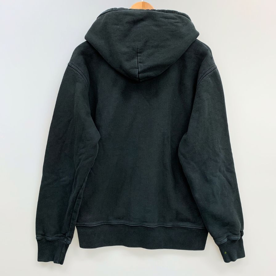中古◆ステューシー プルオーバーパーカー ロゴ メンズ サイズS ブラック Stussy 【AFB19】