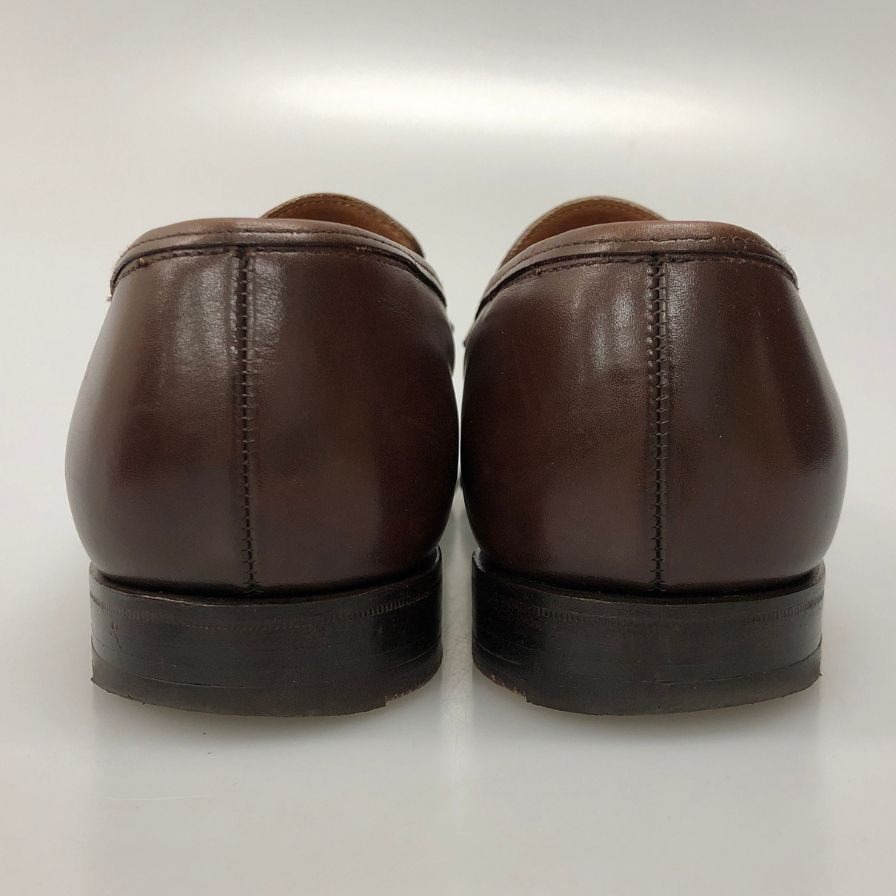 クロケットアンドジョーンズ カーフレザーローファー ボストン2 ブラウン サイズUK6.5E Crockett&Jones ローファー 約25.5cm【LA】【中古】