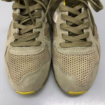 ディアドラ ヘリテージ トライデント カモ パーフォレーション スニーカー ナイロン メンズ ベージュ イエロー サイズUK7 diadora HERITAGE 約25.5cm【AFD15-2】