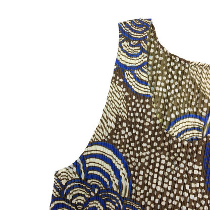 美品◆プリーツプリーズ イッセイミヤケ ノースリーブ 鱗プリーツ レディース サイズ3 PP83-JT712 PLEATS PLEASE ISSEY MIYAKE 【AFB50】