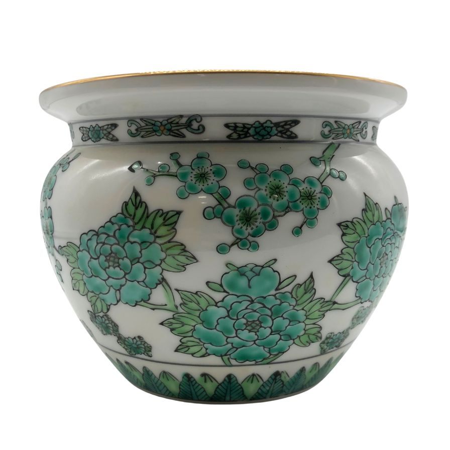ゴールド イマリ 有田焼 小鉢 手描き 雉 ホワイト＆グリーン GOLD IMARI【AFI26】【中古】