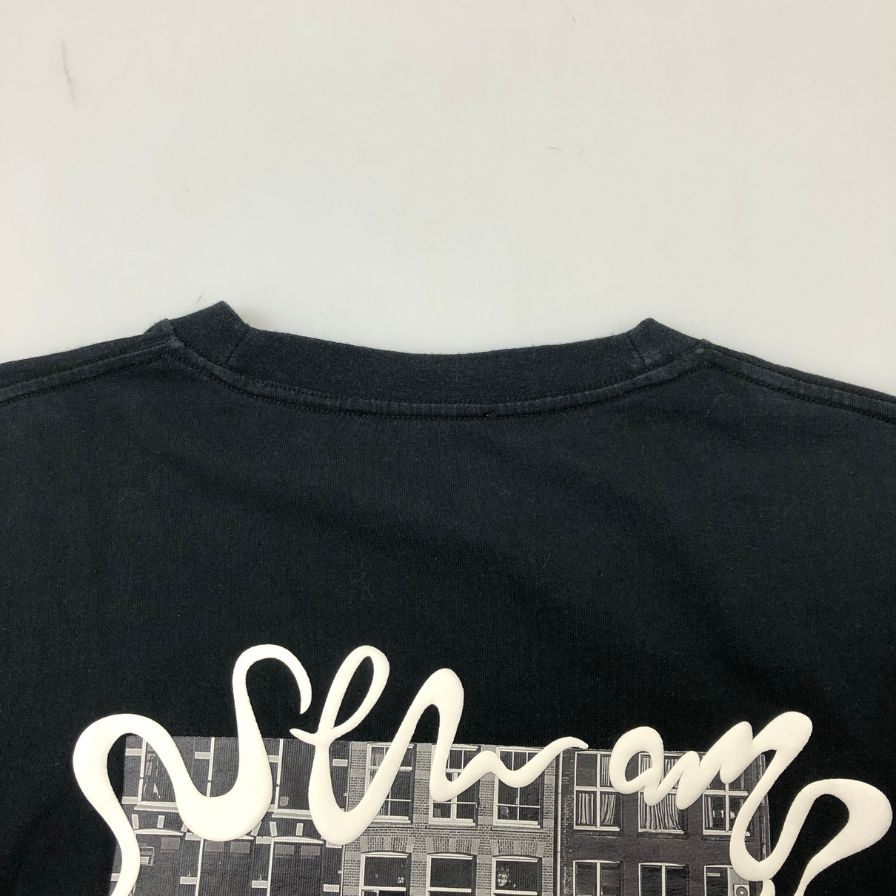 中古◆ニューアムステルダムサーフアソシエーション Tシャツ フォトプリント バックプリント サイズL メンズ ブラック系 New Amsterdam Surf Association 【AFB39】