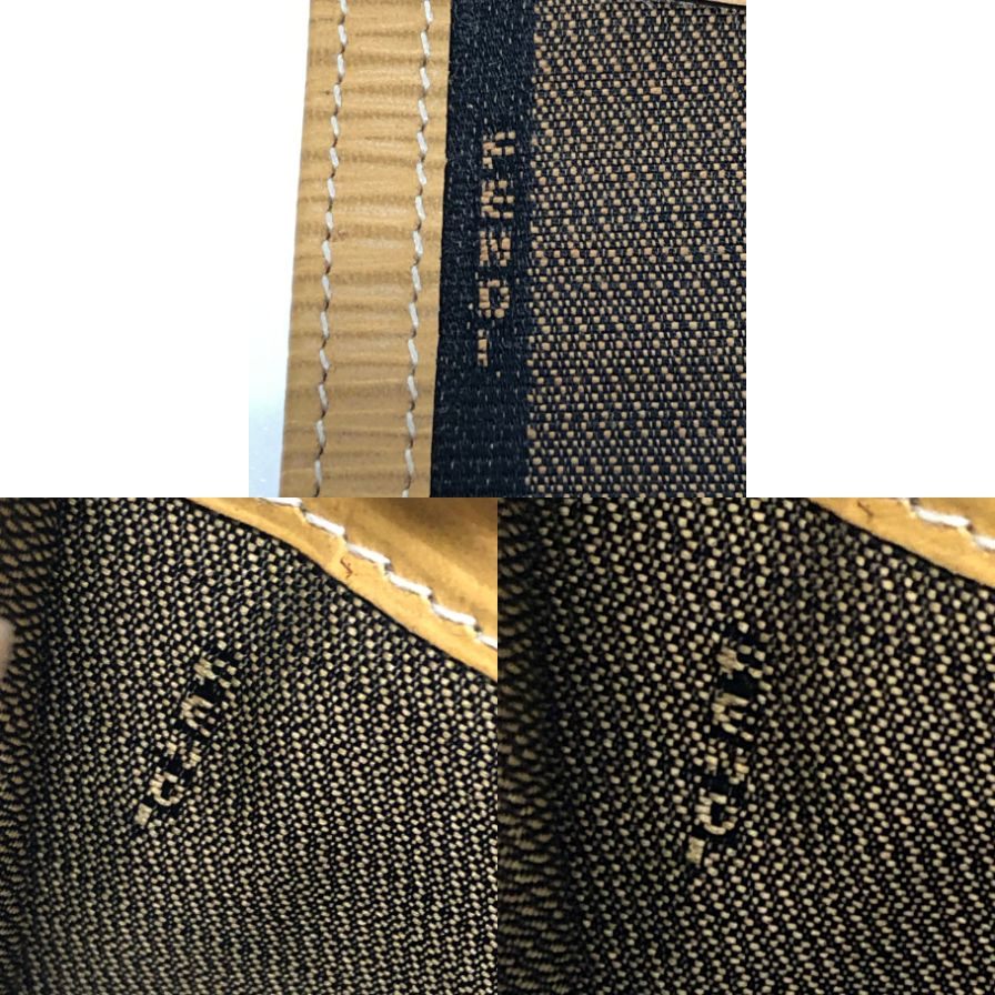 フェンディ 二つ折り財布 オールドフェンディ ペカン柄 ストライプ柄  ブラウン系 FENDI S.A.S.【AFI16】