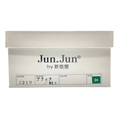 ジュンジュンバイ新宿屋 スニーカー 2210 レザー ブラック ネブラ エヌドラ 切替 レディース サイズ24 Jun.Jun by shinjukuya 約24.0cm【7-9】