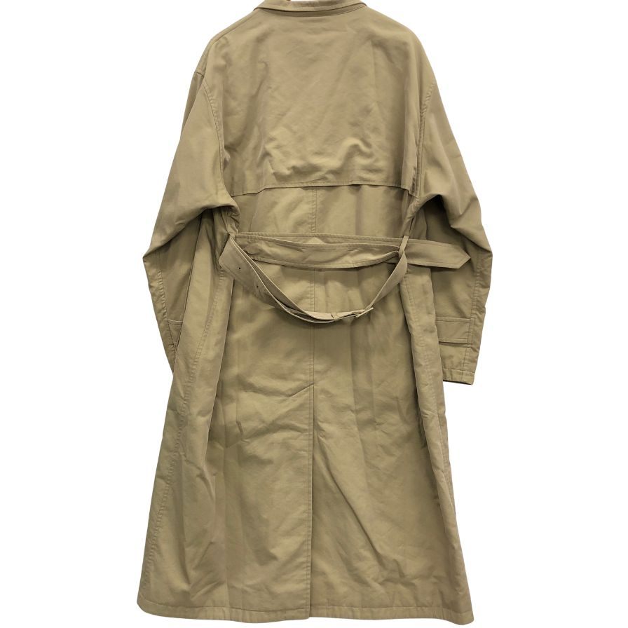 美品◆オーラリー トレンチコート ダブル WASHED FINX CUPRO TWILL LONG COAT ベージュ メンズ サイズ4 A20AC01FC AURALEE 【AFA22】