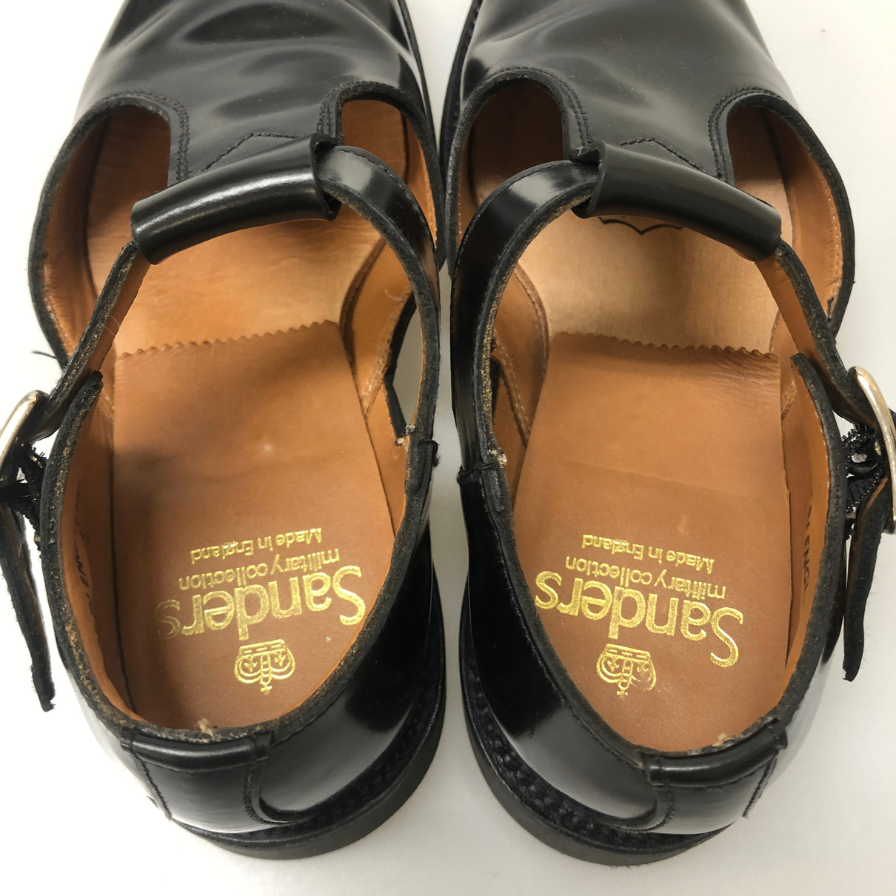 サンダース ミリタリーレザーサンダル 1683B  レディース ブラック サイズ3 SANDERS 約22.5cm【AFC5】