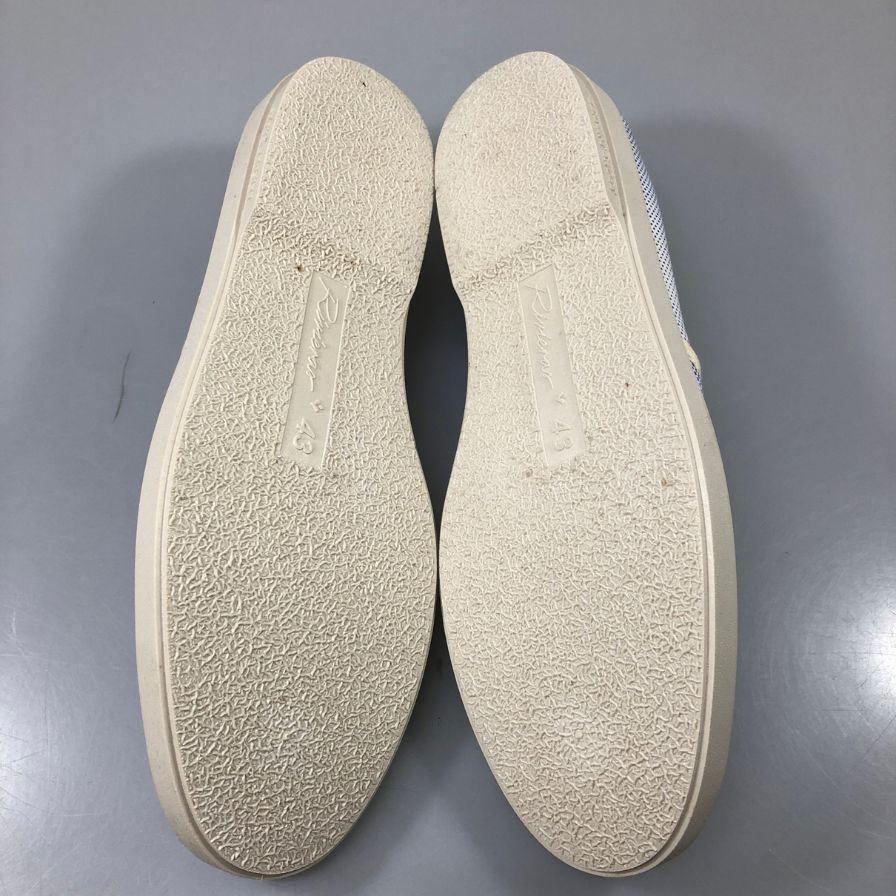 リビエラ スリッポン 編み込み レザー メッシュ シューズ マルチカラー グラデーション ブルー メンズ サイズ 44 RIVIERAS 約28.0cm【AFC51】