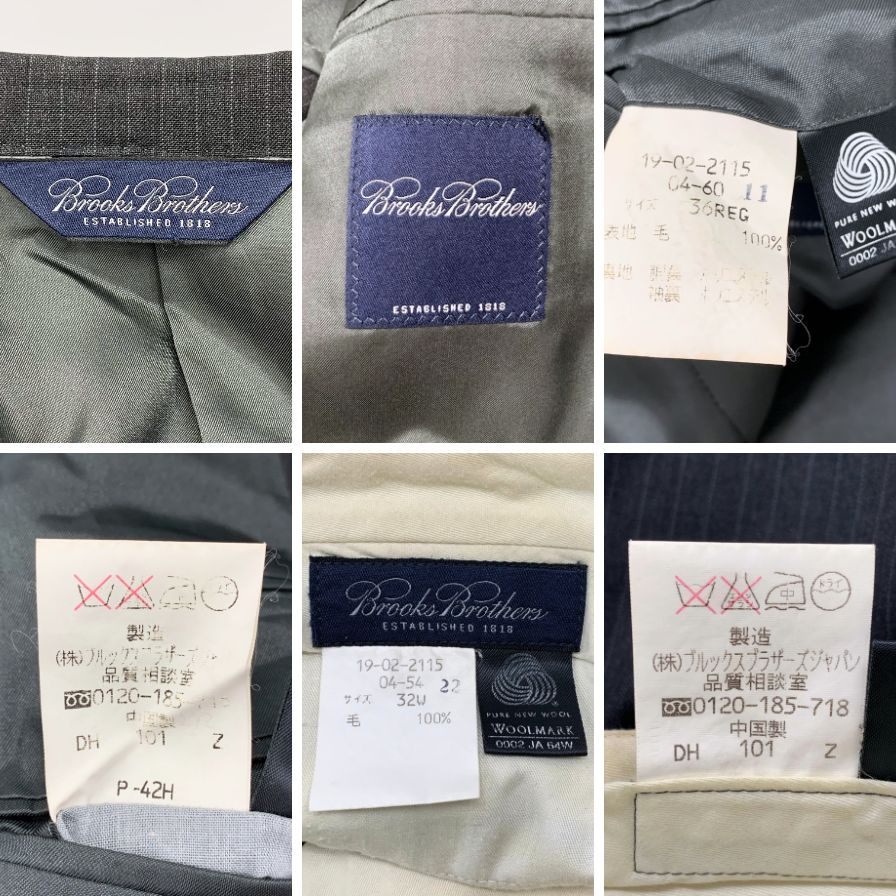 ブルックスブラザーズ  3Bスーツ ストライプ ウール グレー サイズ36REG  Brooks Brothers【AFA7】